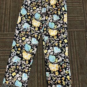 Victoria's Secret Women’s Pajama Bottoms - Black, Yellow, Blue Floral